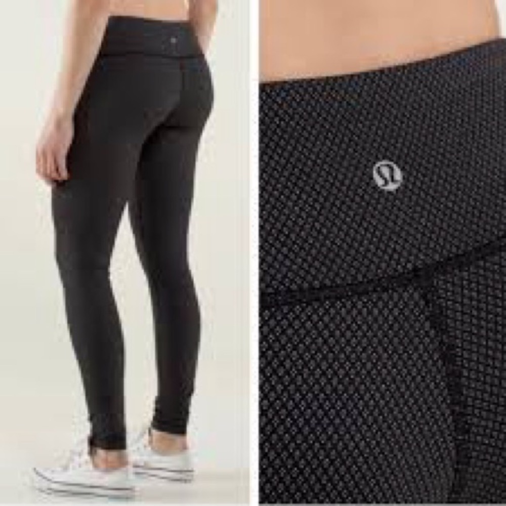 lululemon athletica Women’s Black Textured High-Rise Jeggings